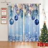 3D Cartoon Santa Claus Elk Curtains Christmas Home Decor Curtains 2 Panels Living Room Bedroom Balcony Kitchen Decor Curtains