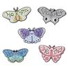 Unique Colorful Butterfly Shape Metal Badge Brooch Gender Pronoun Pin For Accessories