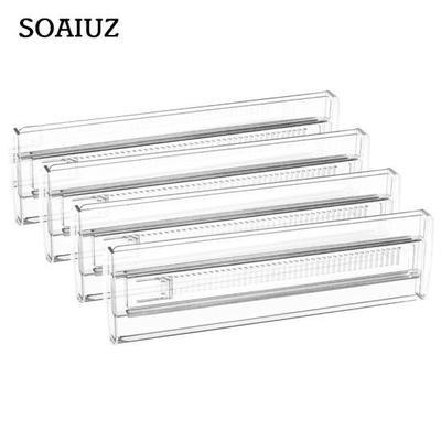 4Pcs Transparent Drawer Dividers Expandable Easy To Use with Foam End Versatile Drawer Organizer Divider