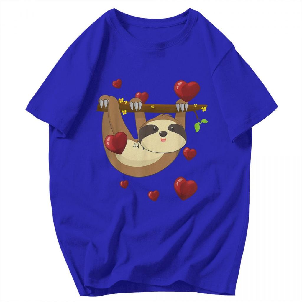 Men T Shirt Sloth Valentines Day Summer Y2K Graphic Anime Unisex Tops T Shirts