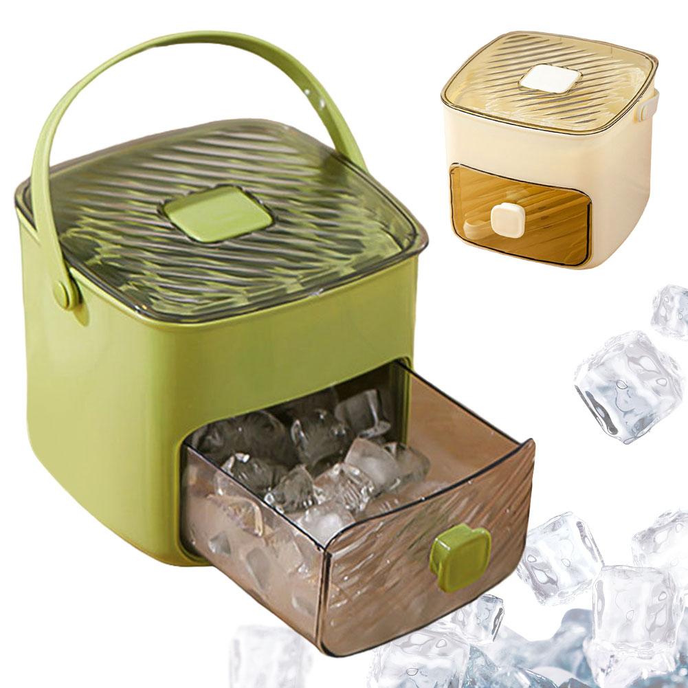 Ice Cubes Tray with Lid and Bin Ice Mold Easy Release Ice Maker for Cocktails Whiskey Sodas