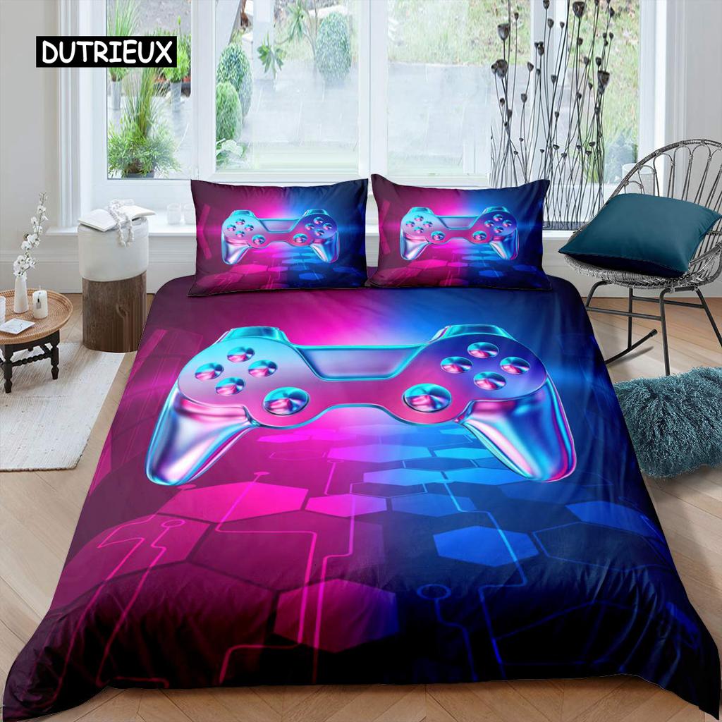 Teenagerský gamepad povlak na přikrývku Moderní hráčský potah na přikrývku Queen Videohry Ložní prádlo Přehrávač Herní joystick Polyesterový potah na přikrývku