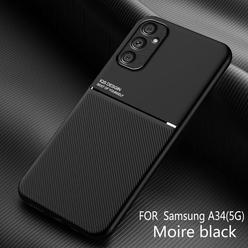 

Чехол для Samsung Galaxy A34 A 34 GalaxyA34 5G, мягкий силиконовый край, твердая задняя крышка, чехол для телефона в деловом стиле