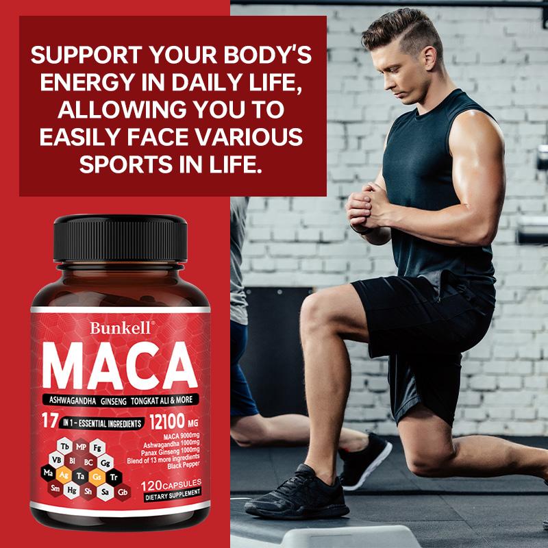 Maca, black pepper, ginseng root 12100mg 120 capsules