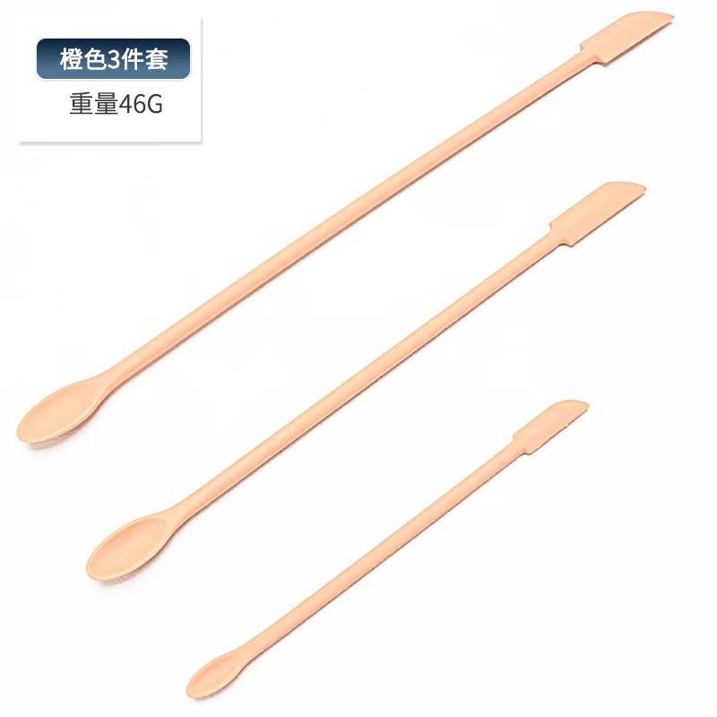 3 Sizes Spatula Cosmetic Spatula Make Up Spatula Mini Silicone Spatula Small Silicone Spatula for Cosmetic Narrow Bottles Beauty