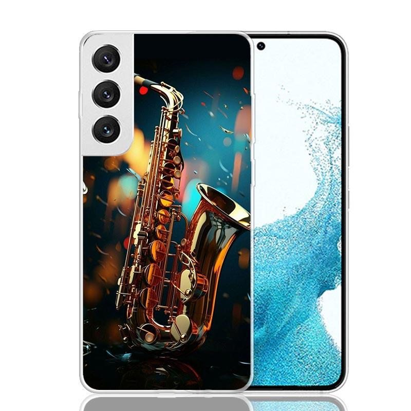 Music Saxophone Instrument For Samsung Galaxy A17 A16 A15 A14 A13 A56 A55 A54 A53 Phone Case A36 A35 A34 A33 A26 A25 A24 A23 A05