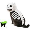 Dinosaur Skeleton Cat Costume Glowing Cosplay Clothes Halloween Outfit Dinosaur Skeleton Headgear For Carnival Party Masquerade