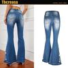 Women's 3D Embroidery Flare Jeans