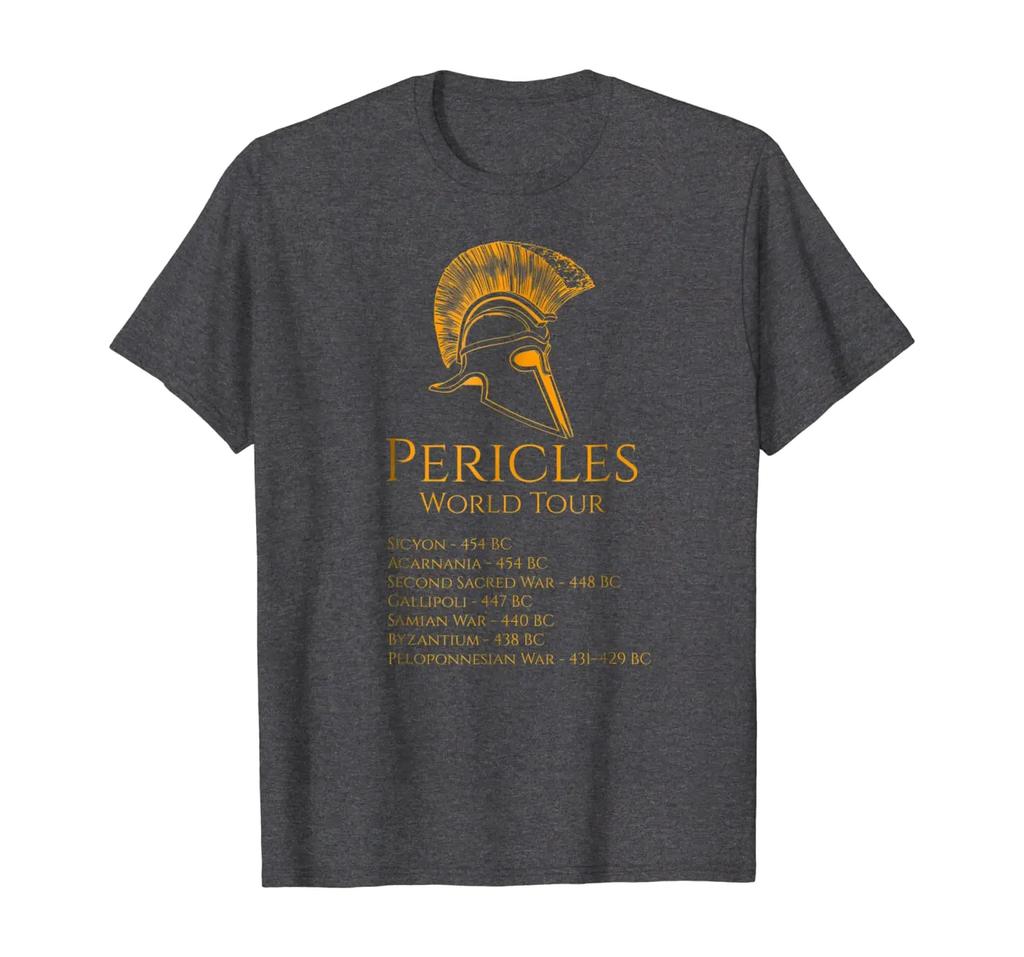 Ancient Greece Pericles World Tour Greek History TShirt 100 Cotton ONeck Summer Short Sleeve Casual Mens Tshirt Size S3XL