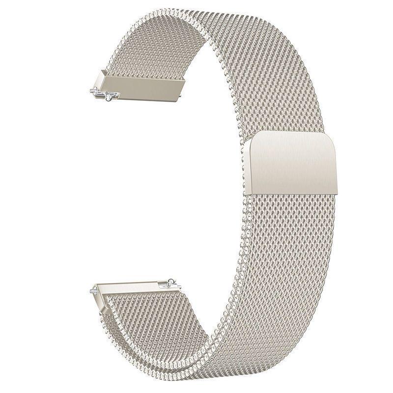 1422mm Magnetic Stainless Steel Milanese Strap, 20mm, Compatible with Xiaomi, Samsung, Huawei Devices, Flat Head Design, 18UK.