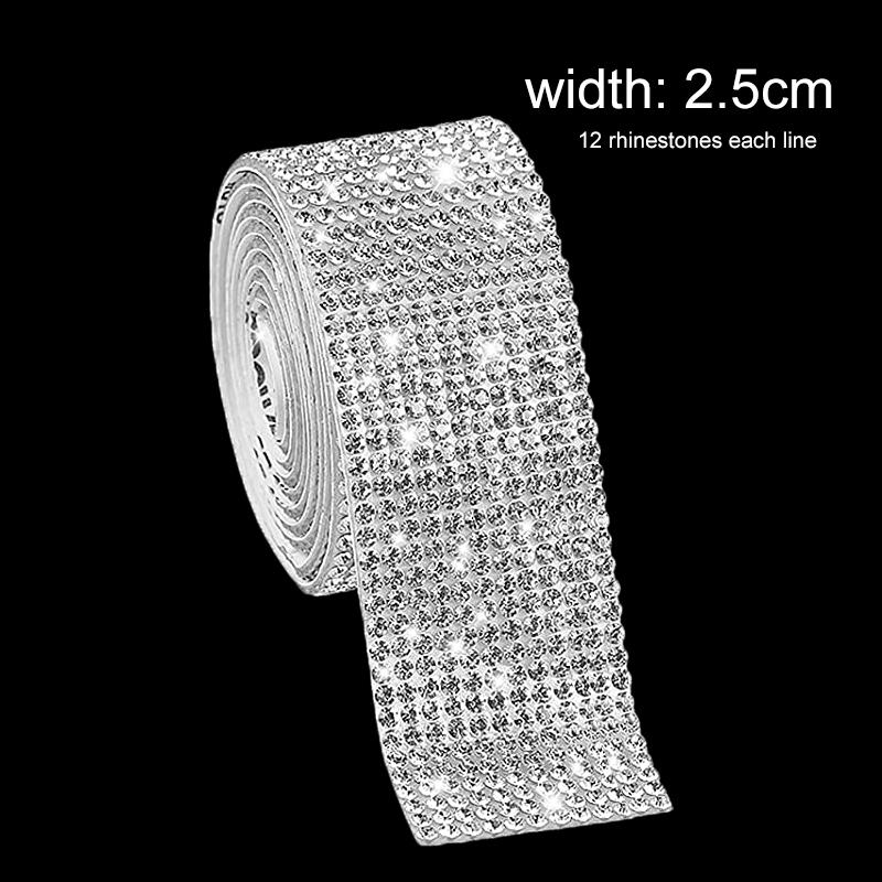 Car Phone Decoration Arts Crafts Rhinestones Crystal  Ribbon Width.5 Cm DIY Decoration Sticker For Party Decoration