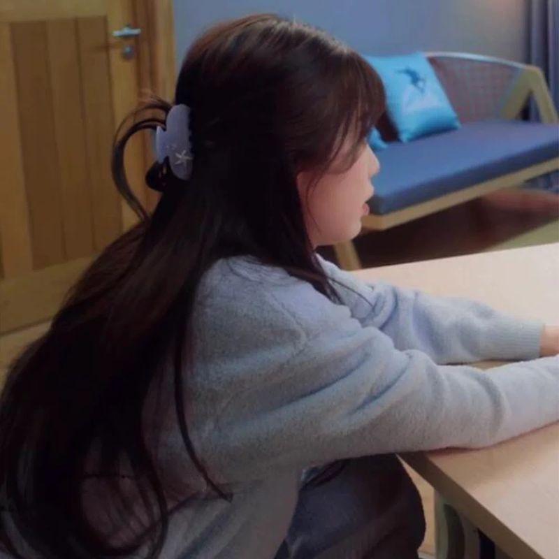 1pc New starfish diamond studded grip clip with simple and high-end temperament, shark clip with ponytail and hair accessories