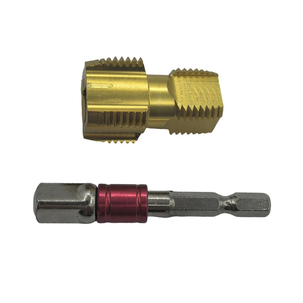 High Performances Pipe Tap Threading Kit Suitable for 1/2" 3/4" Pipe Threading Electric Drill Compatible Thread Opener