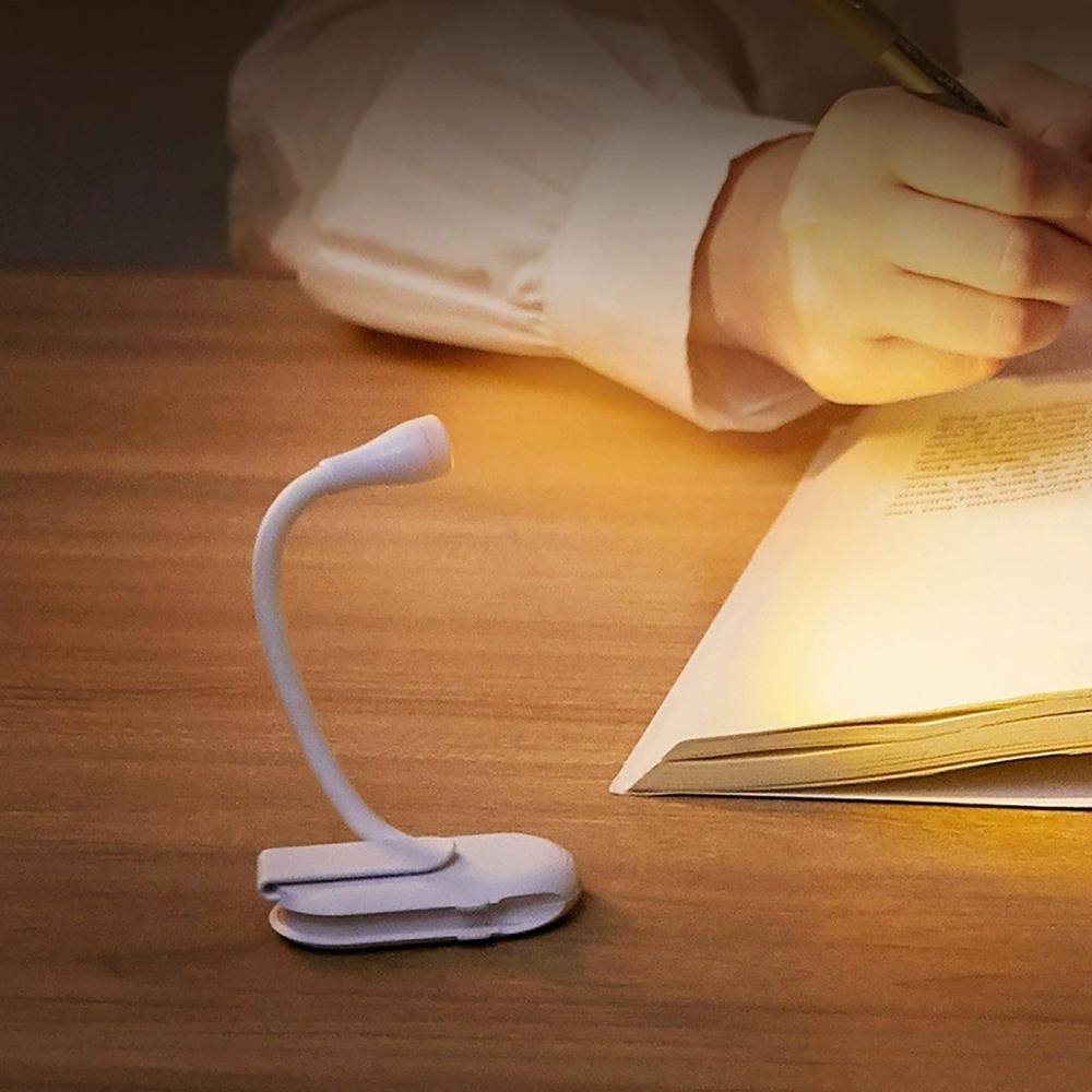 Clip Desk Lamp Rechargeable LED Small Light Clamp-On Traveling Studying Reading Desktop Lamp Home Appliance For Girls Adults