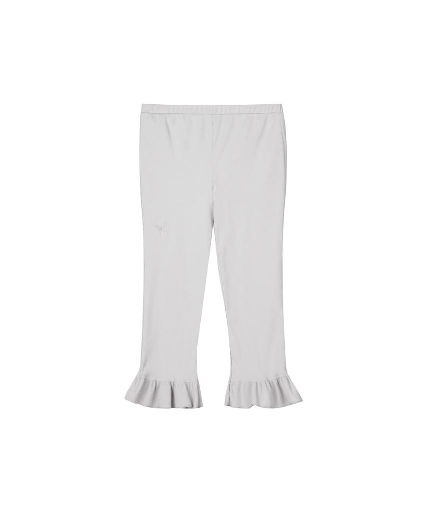 Guwolsibil Three-Quarter Frill Leggings Light Gray