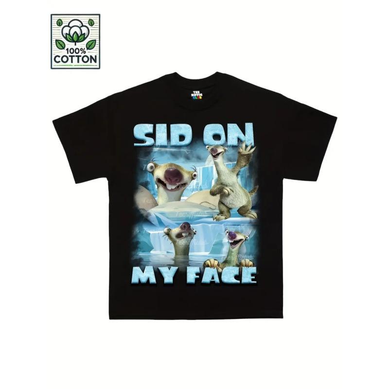 Fashion Personality T-Shirt SID ON MY FACE T-shirt For Men Women 100% Cotton S