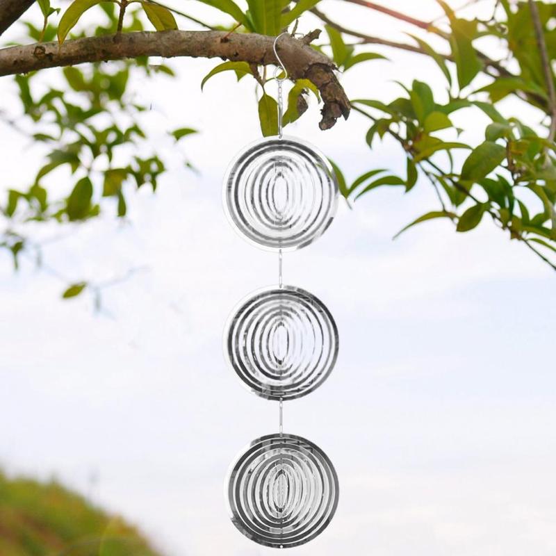 Ornamental Wind Spinner Bird Repellent Wind Spinner Reflective Metal Bird Deterrent Wind Spinner Ornament for Outdoor for Farm