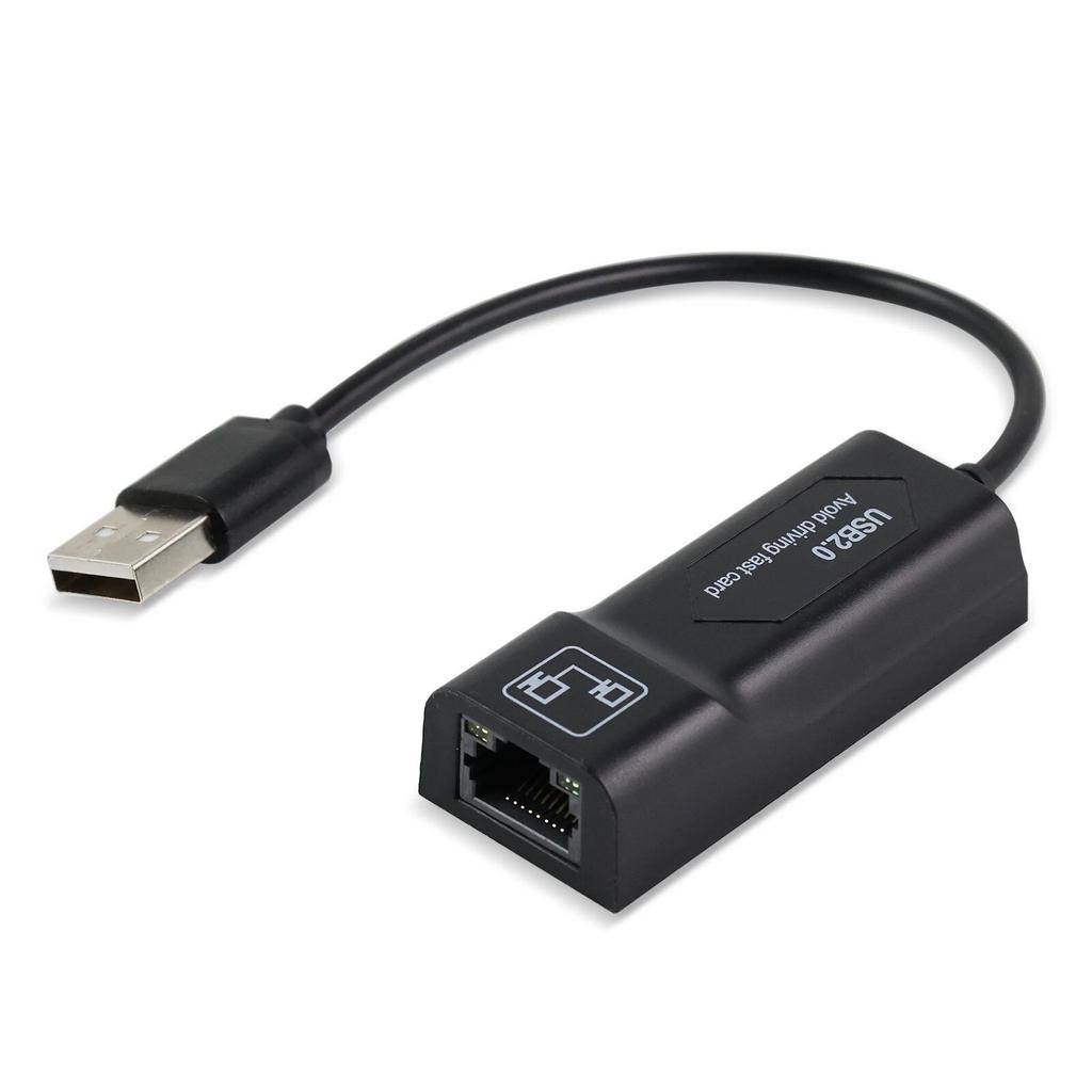 USB2.0 To RJ45 Network Cable Adapter 100Mbps Wired Network Card External Drive Free Network Card For Computer Notebooks