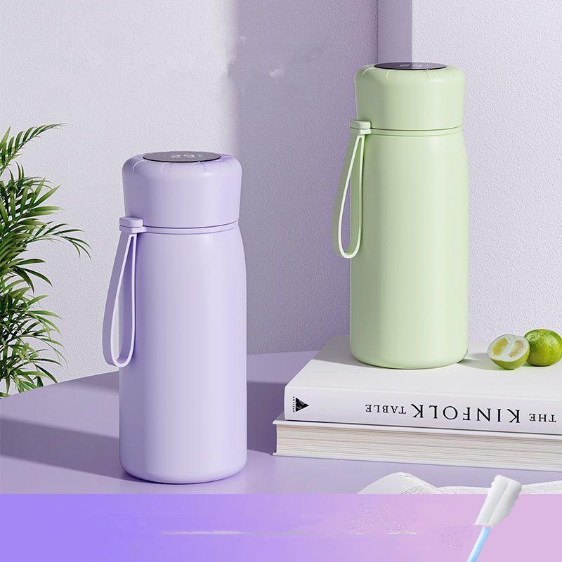 Intelligente Thermosflasche mit Temperaturanzeige, Vakuumisoliert, 316 Edelstahl-Thermosbecher für Kaffee und Tee, mit Infuser