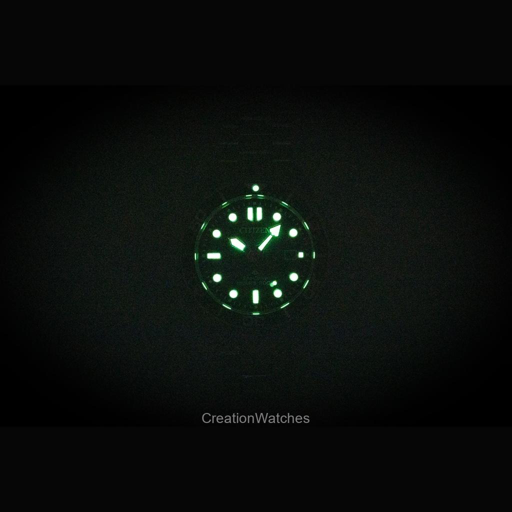 Citizen Promaster Marine Stainless Steel Green Dial Eco-Drive Diver's BN0269-50W 200M Men's Watch