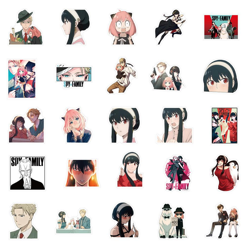 10/30/50/100 Stück Japan Anime SPY×FAMILY Aufkleber Niedliche Cartoon Anya Forger Decals Spielzeug DIY Handy Gepäck Ästhetischer Aufkleber für Kinder