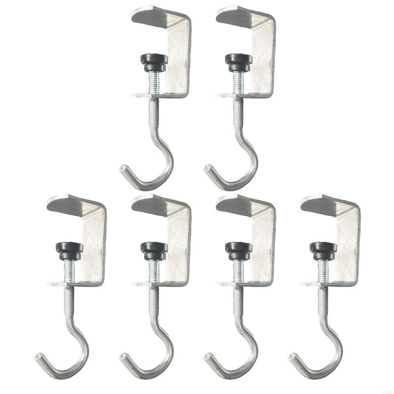 Pack Of 4/6 Adjustable Desk Handbag Hooks Heavy Duty Hook Space saving Hook For Home Office And School Use