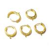 10pcs 15mm with Zircon Gold Silver Color Earring Hooks Leverback Open Loop DIY Earring Clips Clasp Jewelry Making Accessories
