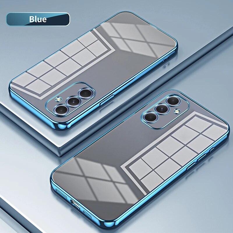 

Прозорий чохол для Samsung Galaxy A55 A35 A25 A15 A05 A05S A14 A54 A34 A24 A04S A53 A13 A23 A33 A52 A72 A12 м яка задня кришка For Samsung A55 синій