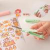 Mini Color Folding Scissor Pen Cutter Portable Size Safe Ceramic Pencutter Utility Knife for Paper Work Diary School