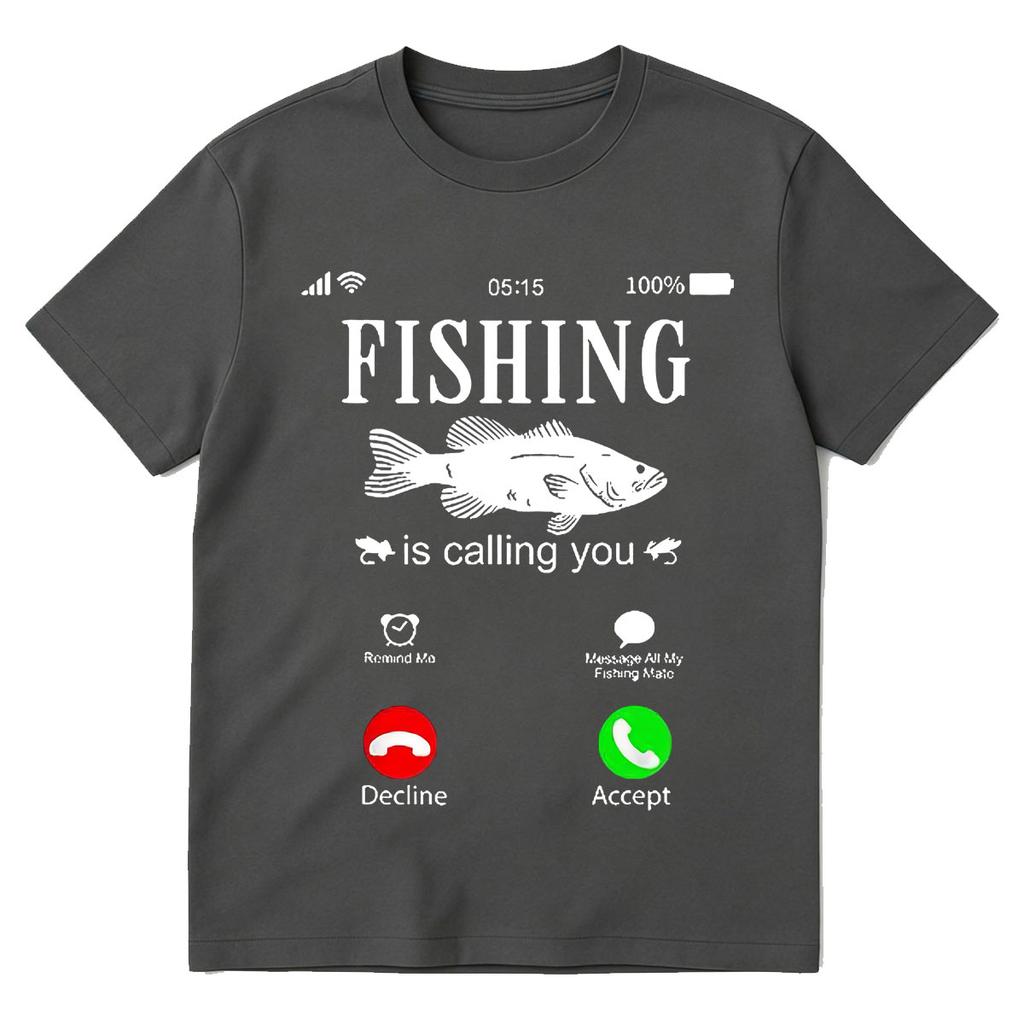 Fishing Is Calling You Tshirt Funny Fishing Lover Meme Tshirts Unisex Unisex Fashion Vintage Cotton Short Sleeve Oversized T Shirt