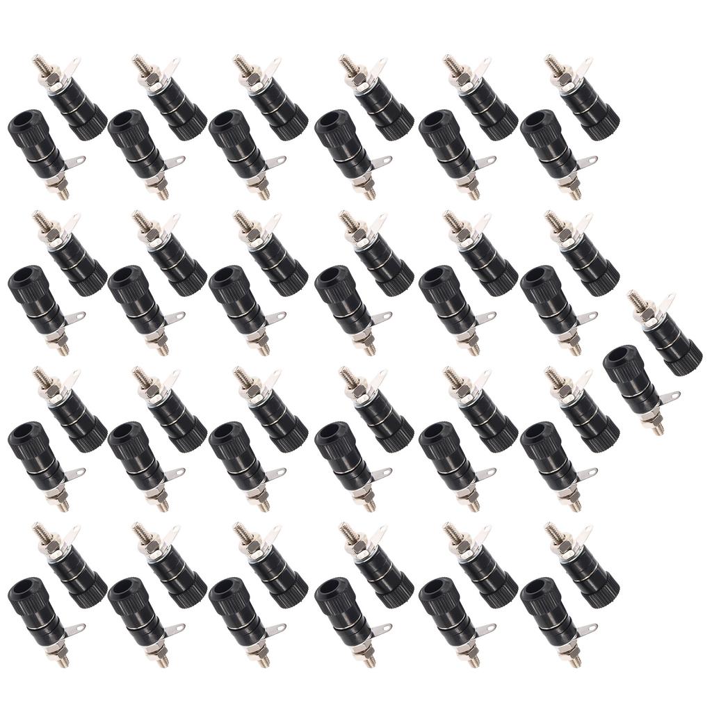 50Pcs 4mm Banana Plugs Socket Connector Amplifier Speaker Binding Posts Terminal Electrical Connector Terminal Enduring