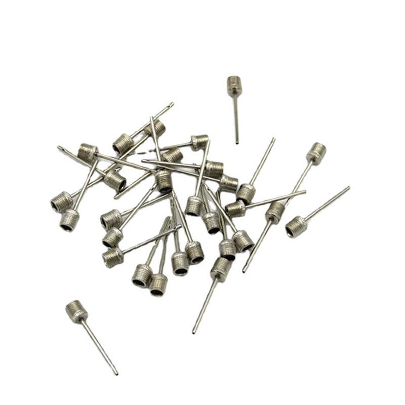 50PCS Stainless Steel Sports Ball Inflating Pump Pins Soccer Football Basketball Air Valve Adaptor Needle for Inflatable Sports