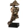 Abstract Art Sculpture Luxury Home Decor Silent Is Gold Statue for Living Room Office Wine Cabinet Entryway Tabletop Decoration 
