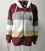 Women's Loose Fit Multi-Color Plush Hooded Jacket - Autumn/Winter 2021