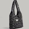 Autumn Winter Leopard Print Shoulder Bag Japanese Ins Niche Design Commuter Tote Bag Student Large Capacity Handbag for Women
