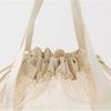 Foldable Drawstring Mesh Storage Bag For Swimming Travel Toiletries Organizer Portable Wash Pouch Home Organization