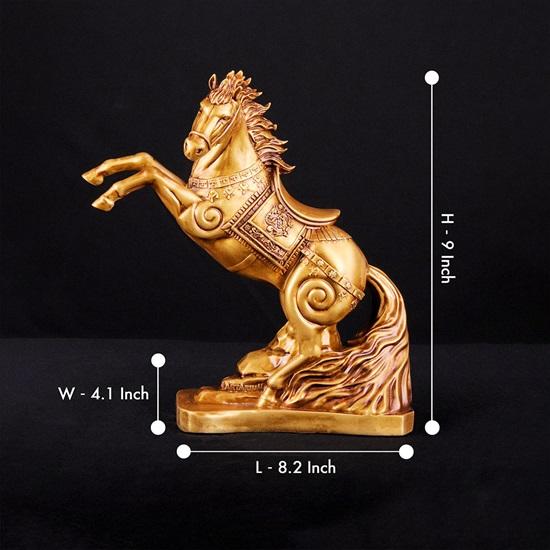22,86 cm Feng Shui Pferdestatue für Reichtum und Erfolg Glückliche Pferdeskulptur für Wohlstand, Glück und Karrierewachstum Perfekte Heimdekoration