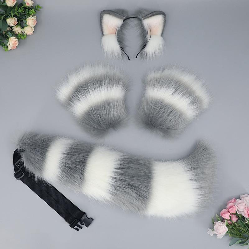 Fox Ears Headband Halloween Costume Accessory Wolf Ear Headpiece Cat Ear Headband for Party Props