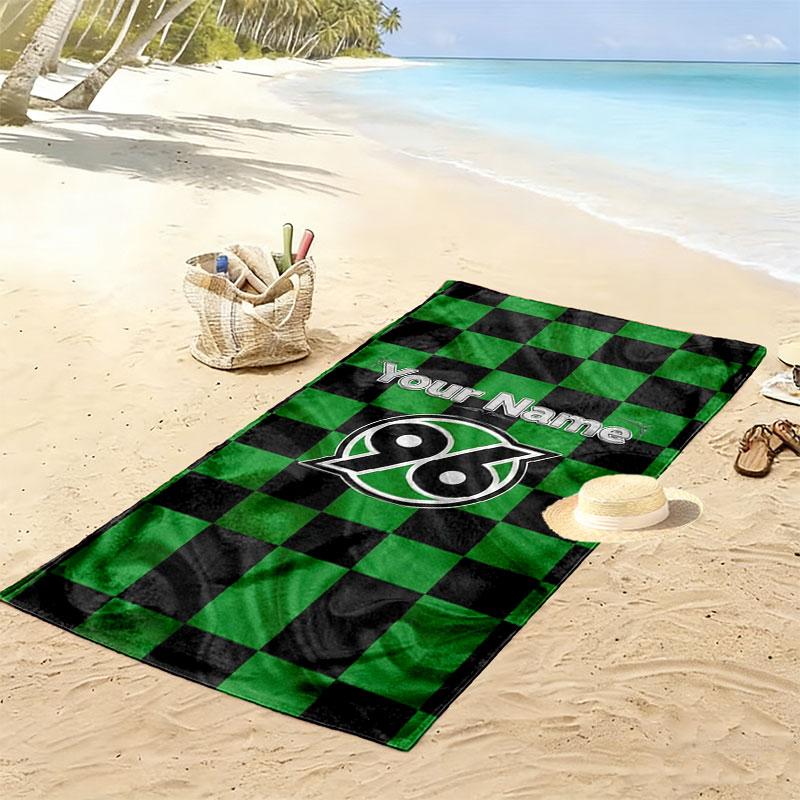 Hannover 96 Custom Name Print Beach Towel, Large Soft Quick Dry Towel for Beach Camping Swimming