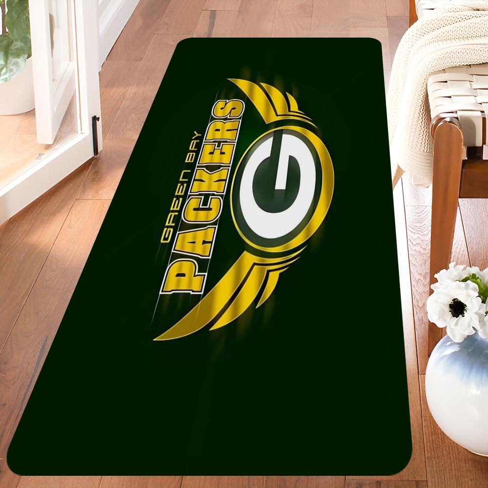 Green BayS PackerS Room Mats Anti-slip Absorb Water Long Strip Cushion Bedroon Mat Household Carpets