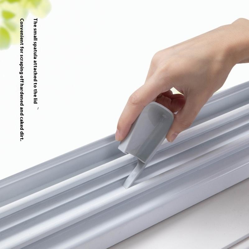 Window Groove Cleaning Brush Windows Slot Cleaner For Door Floor Gap Keyboard Brush+Dustpan 2 In 1 Household Cleaning Tools Kit
