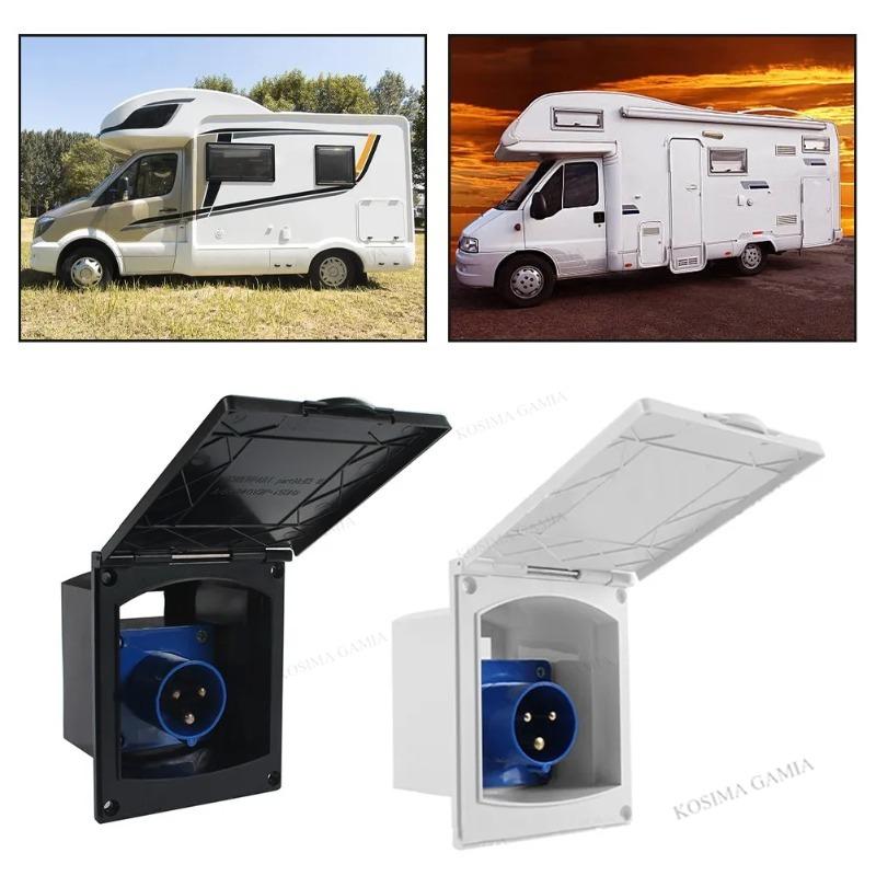 Camper 220V-250V 16A External Flush Hook Up Waterproof Plug Socket Apply To Caravan Camper Trailers Accessories IP44 Rated