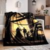 1pc Harry Potter Flannel Throw Blanket - HD Printed Lightweight Soft Warm All-Season Blanket for Sofa, Bed, Travel, Camping 029
