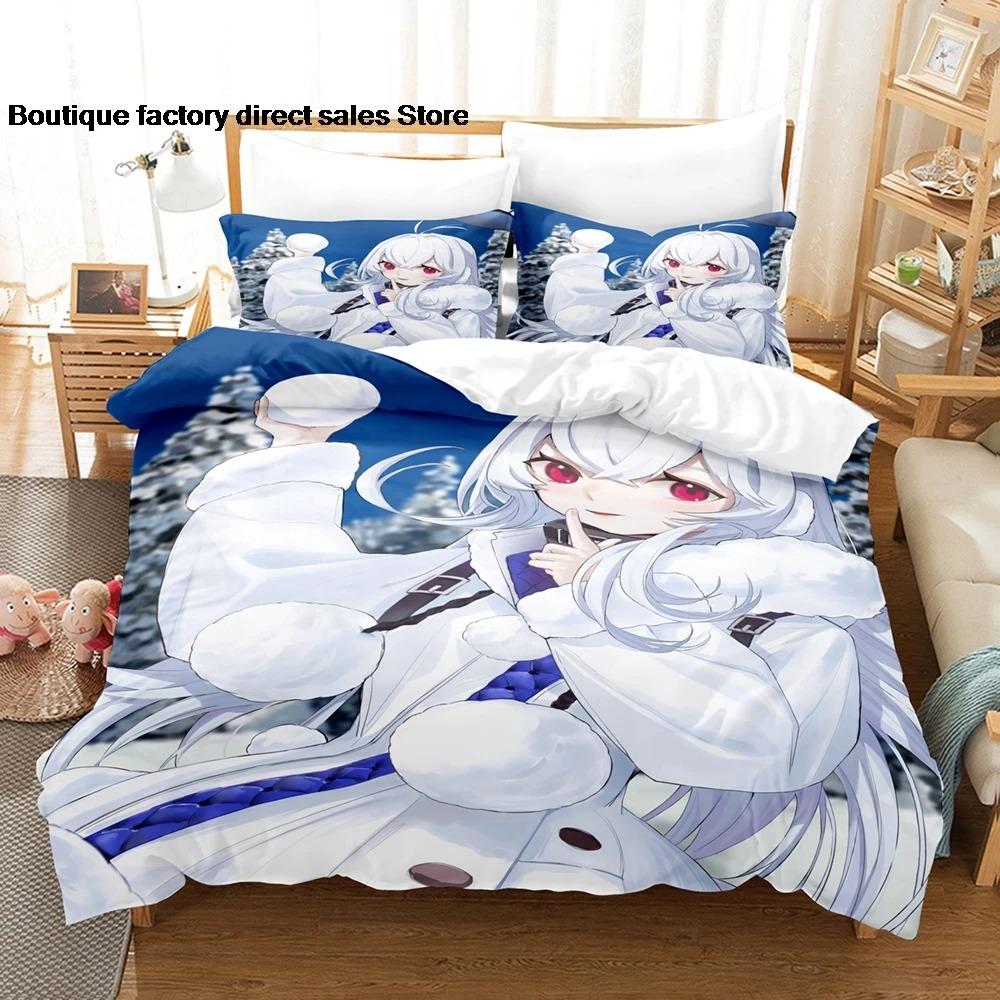 Azur Lane Anime Bedding Set Single Twin Full Queen King Size Duvet Cover Bed Sheet Set 2-3PCS