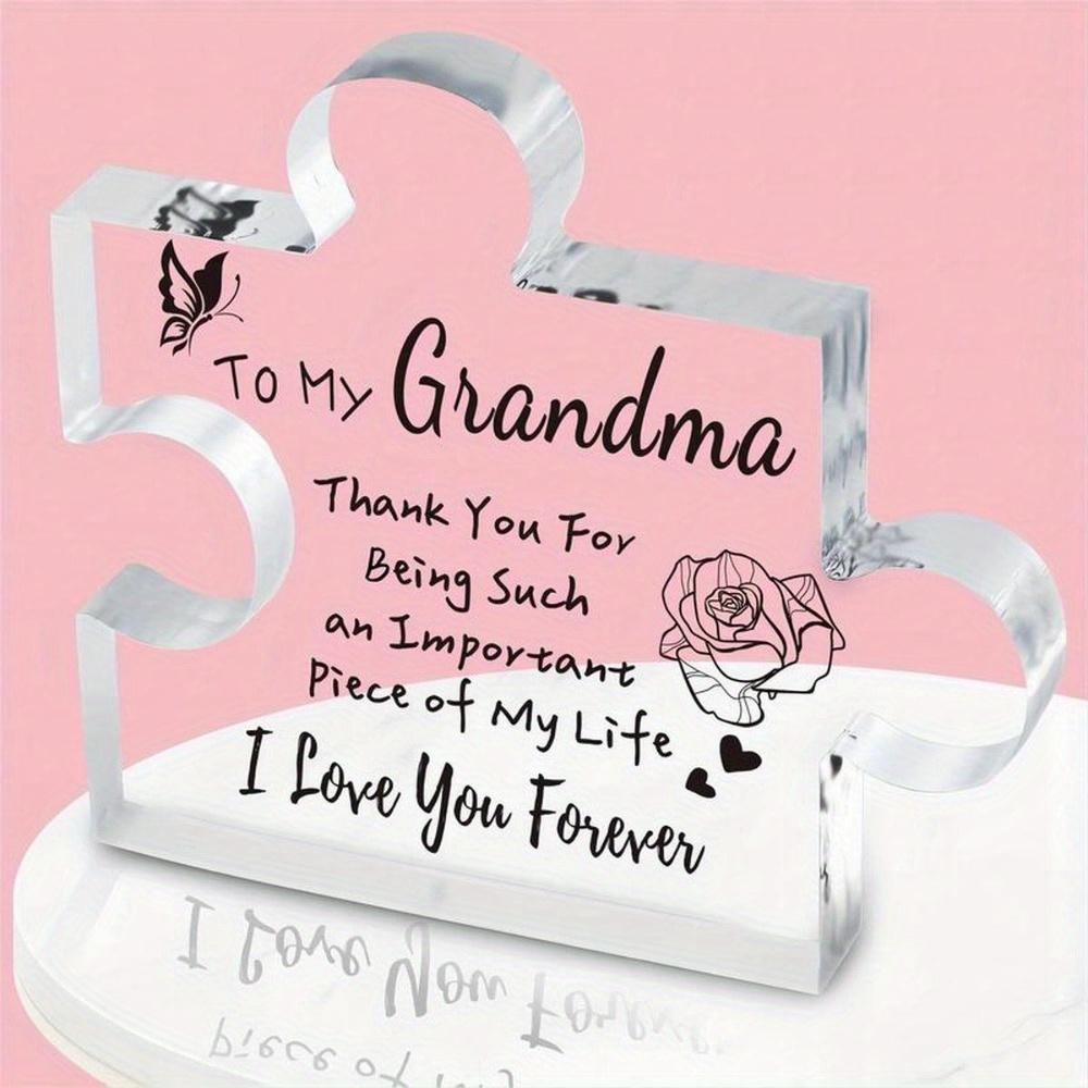 Personalized Grandma Plaque - Engraved Birthday & Christmas Keepsake