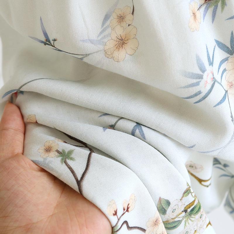 Women's Bamboo Fiber Chinese Style Pajama Set - Spring/Summer Cool Comfort