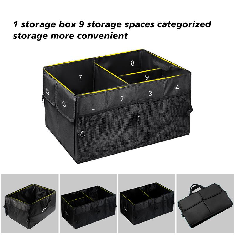 Car Trunk Organizer Folding Stowing Tidying Emergency Box For Ford Escape Ecosport Fusion Explorer Expedition Taurus