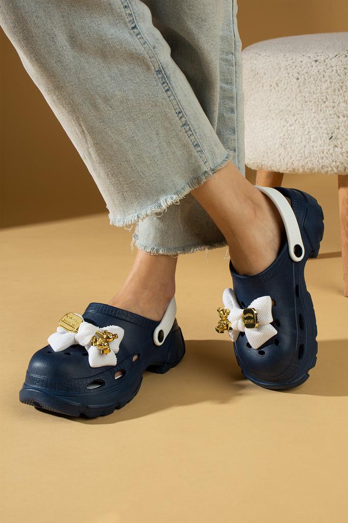 High Sole Ribbon Detailed Eva Comfort Women's Sandals DNZ223-24B
