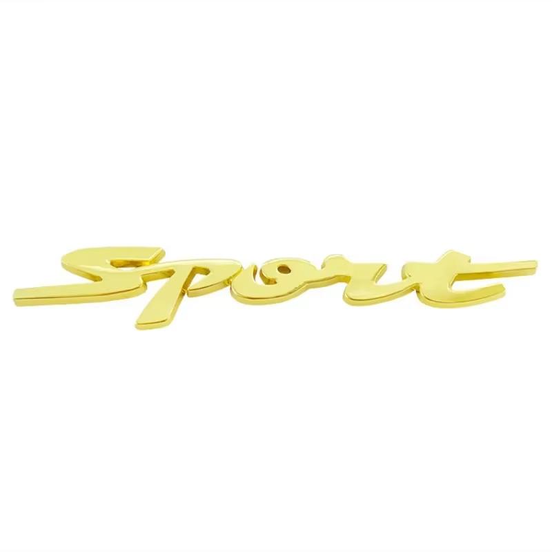 Metal 3D Car Styling Rear Trunk Body Racing Sport Word Letter Logo Sticker Emblem Badge Decal Sticker Auto SPORTS Accessories