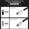 MTB Road Bike Inflator With Gauge Portable Aluminum Alloy Hand Tire Air Inflator Bicycle Pump For AV FV Presta Schrader Valve